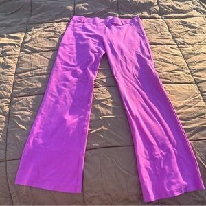 Betabrand Fuchsia Pull On Boot Cut Pants  w/ Faux Button Size XL